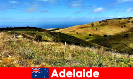 Пътуване на дълги разстояния за туристи до Аделаида Австралия в прекрасния природен свят
